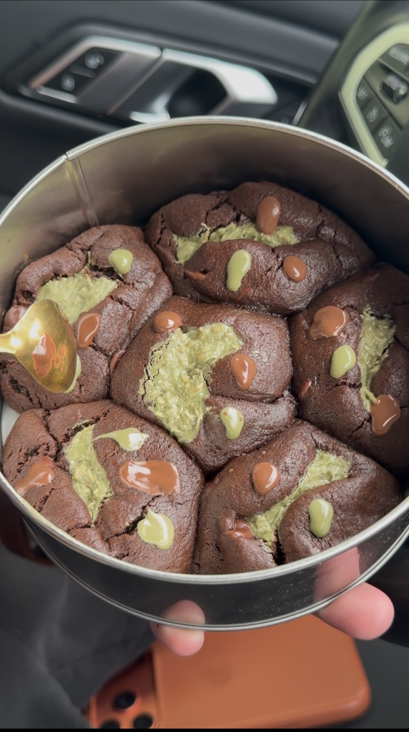 Dubai Chocolate Tin — chocolate cookies with pistachio cream